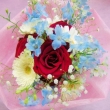 東京都杉並区フローラ花工房の花　Red & Blue　ブーケ